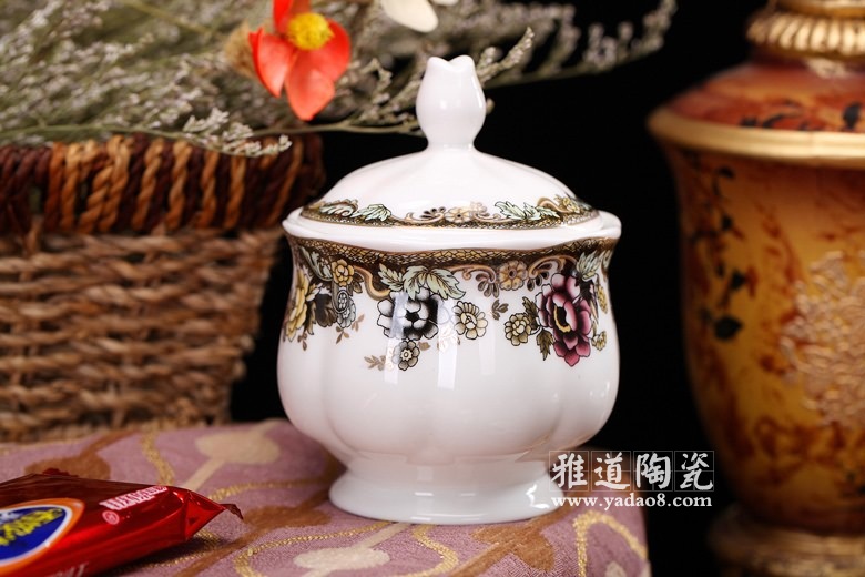 景德镇陶瓷高档英式咖啡具套装英伦玫瑰