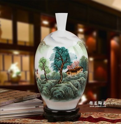 客厅装饰花瓶-景德镇陶瓷名家手绘花瓶