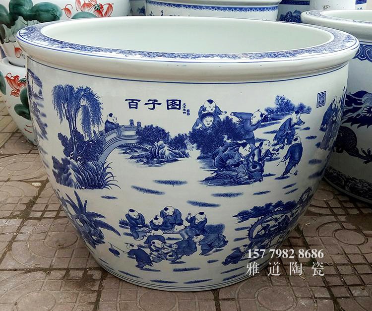 青花陶瓷缸款式三