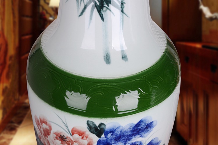 景德镇陶瓷手绘艺术大花瓶报春图-瓶身