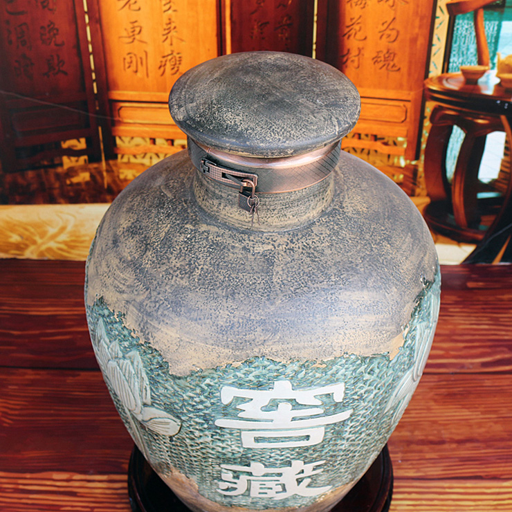 景德镇陶瓷50斤藏酒必备陶瓷酒坛