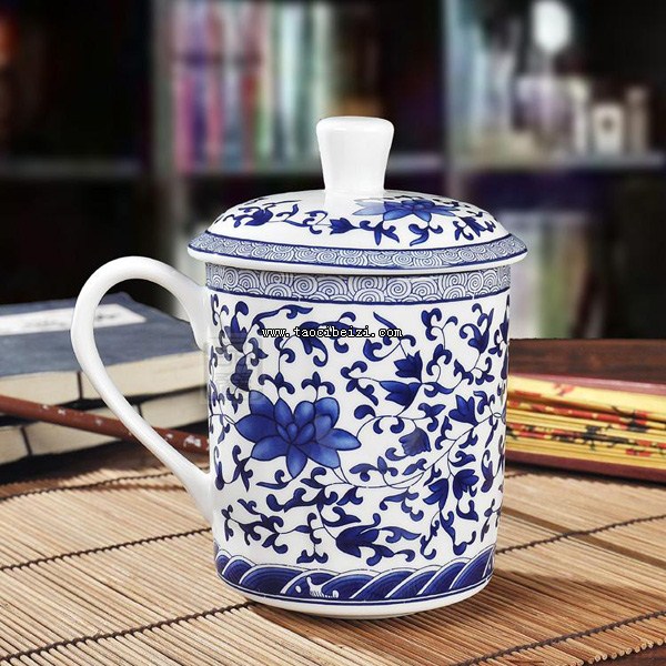 印花陶瓷茶杯