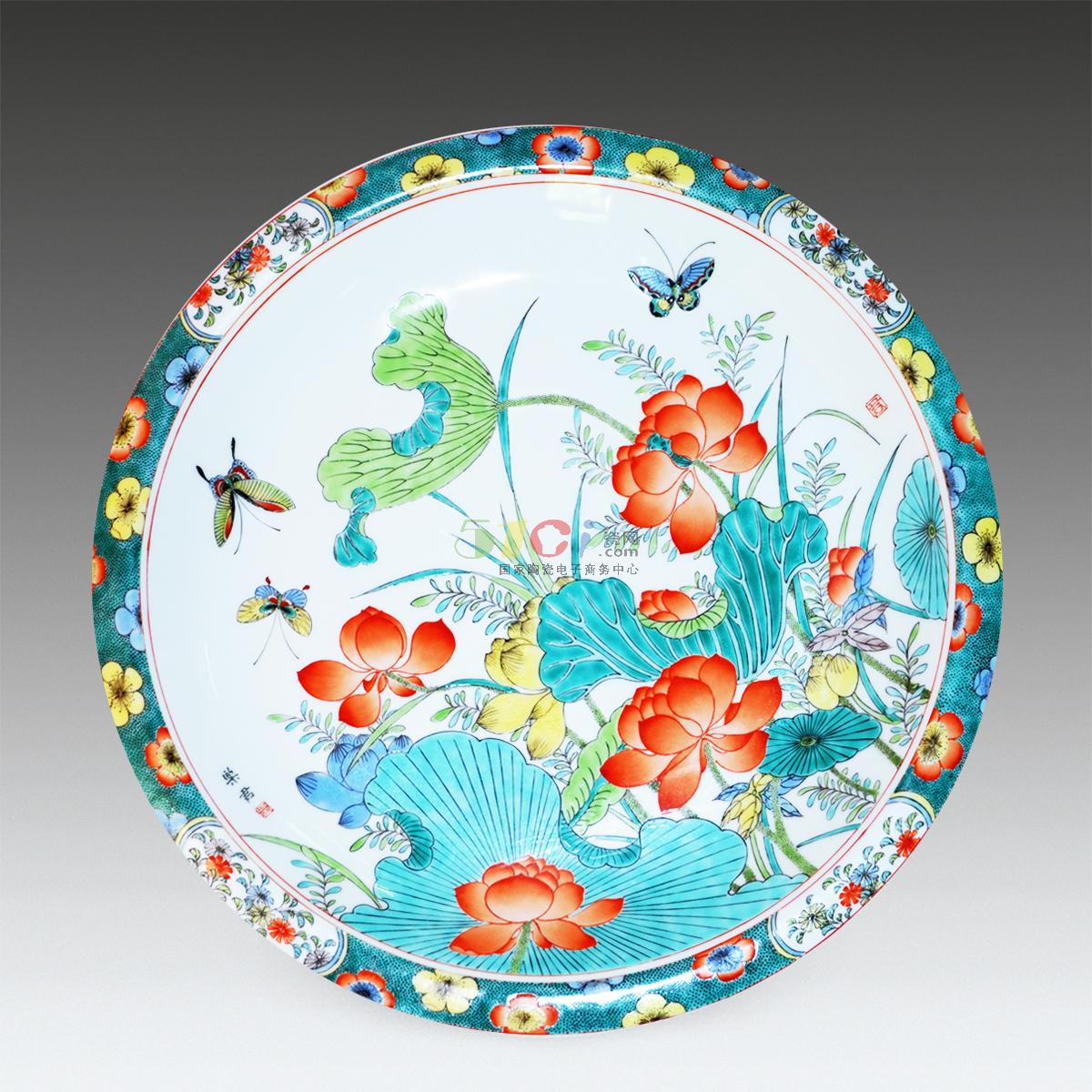 景德镇陶瓷古彩装饰盘