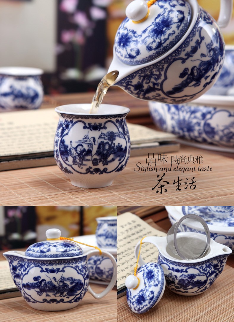 景德镇茶具套装福从天降细节图