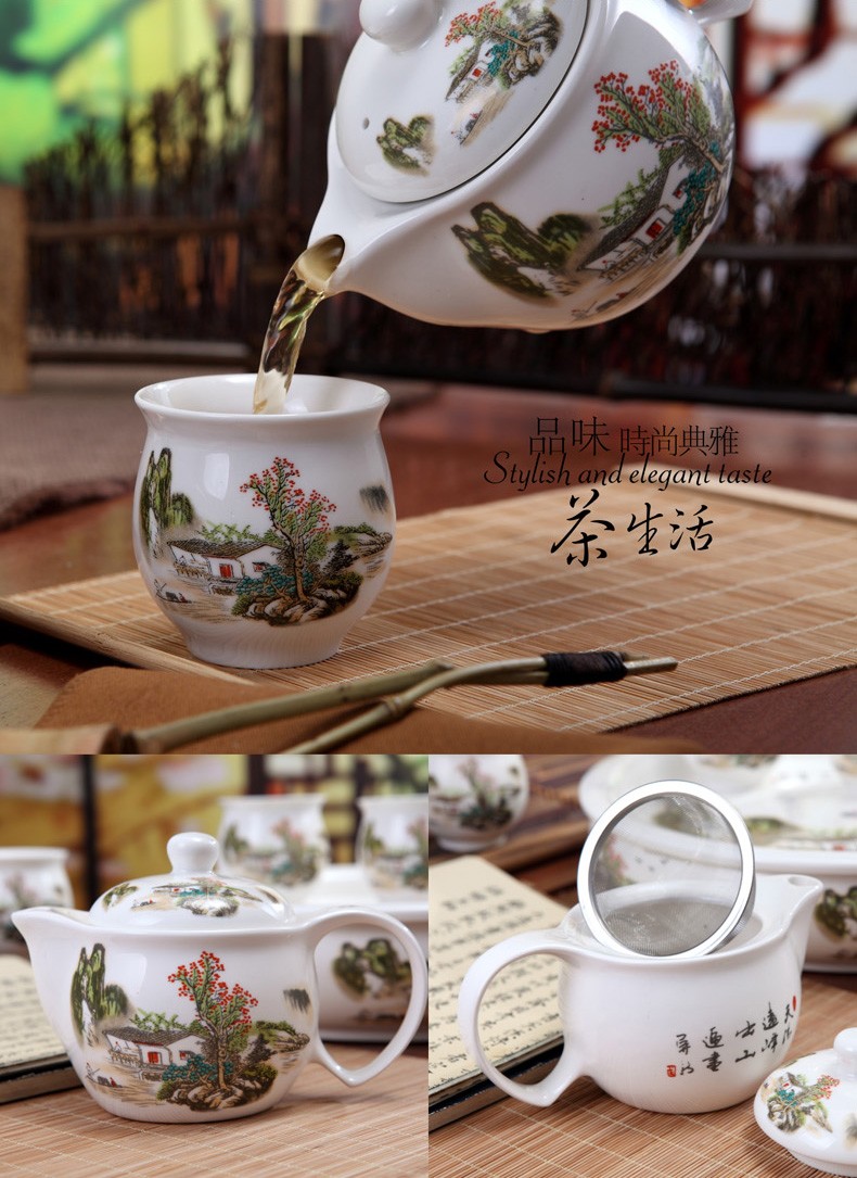 青山红树防烫陶瓷茶具套装细节