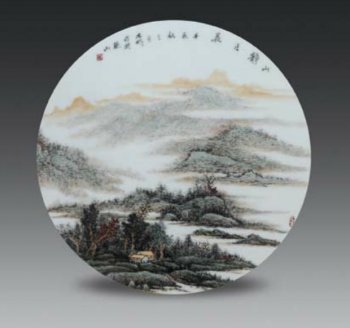 传统陶瓷山水画与现代陶瓷山水画的创作