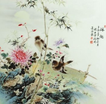 漫谈工笔花鸟与粉彩花鸟的关系