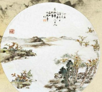 述说浅绛瓷画山水的赏析与发展