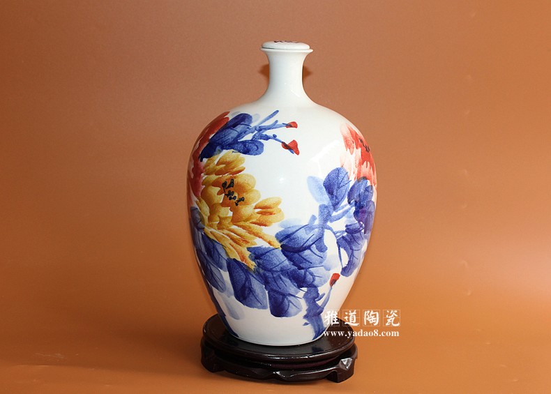 5斤装酒坛景德镇瓷器手绘酒坛国色天香