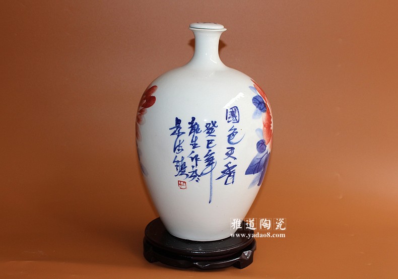 5斤装酒坛景德镇瓷器手绘酒坛国色天香