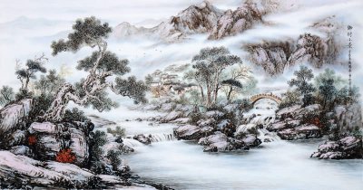 山水意象在现代陶瓷绘画上的运用