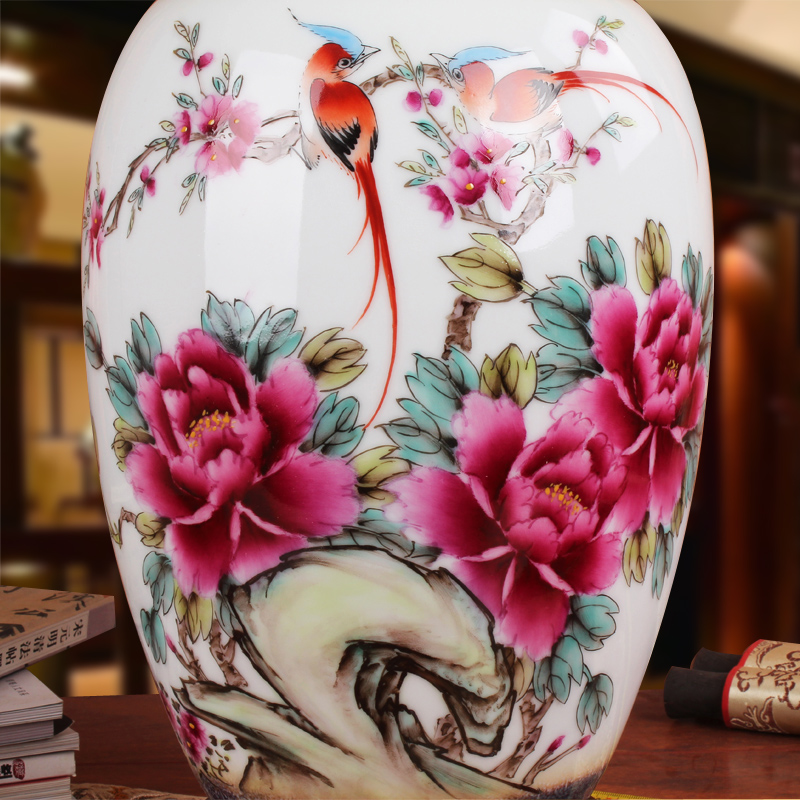 夏国安手绘客厅装饰品摆件花瓶