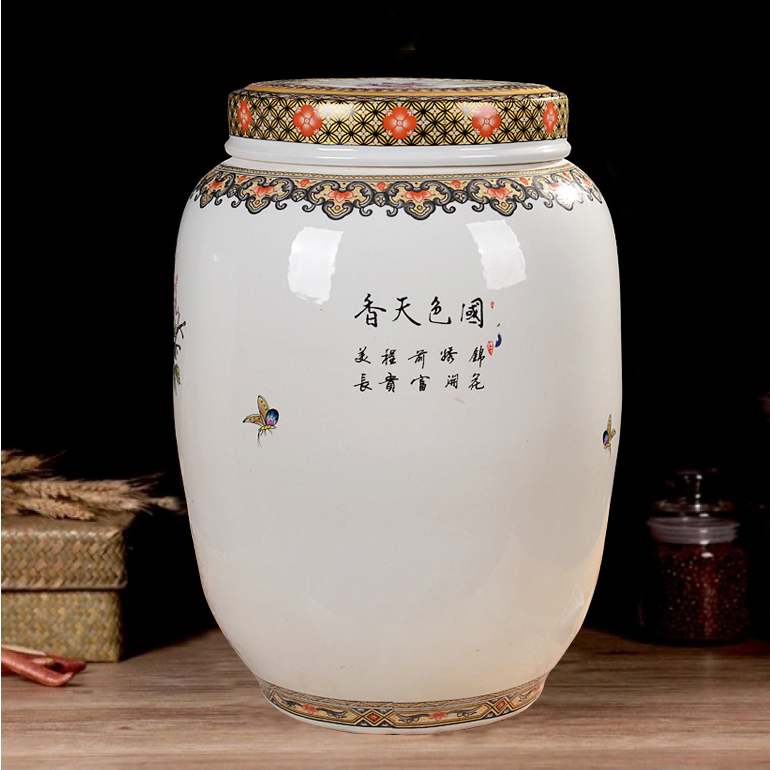 景德镇陶瓷高档储物罐米缸