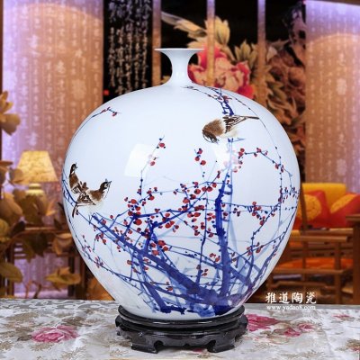 名人名作花瓶 周华兰大师手绘居家摆设