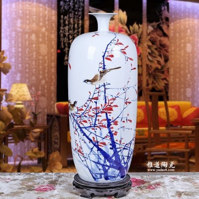 手绘名人名作花瓶  周华兰作品