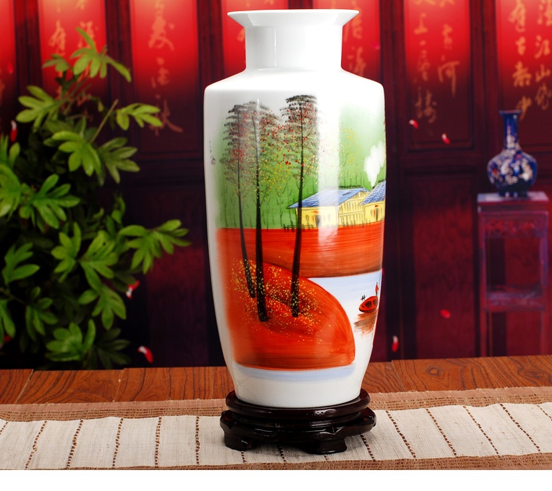 景德镇陶瓷花瓶（江南小乡）