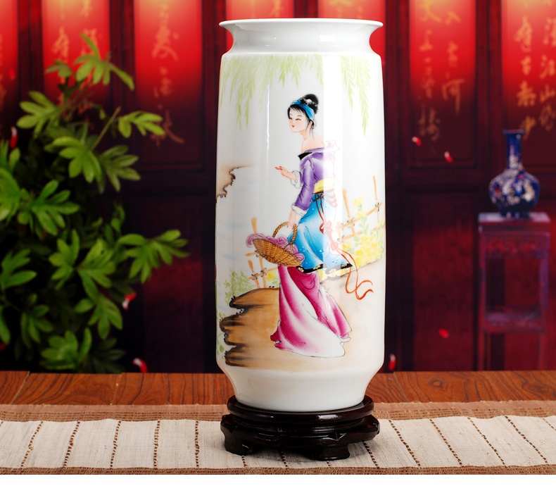景德镇陶瓷花瓶（西施浣纱）