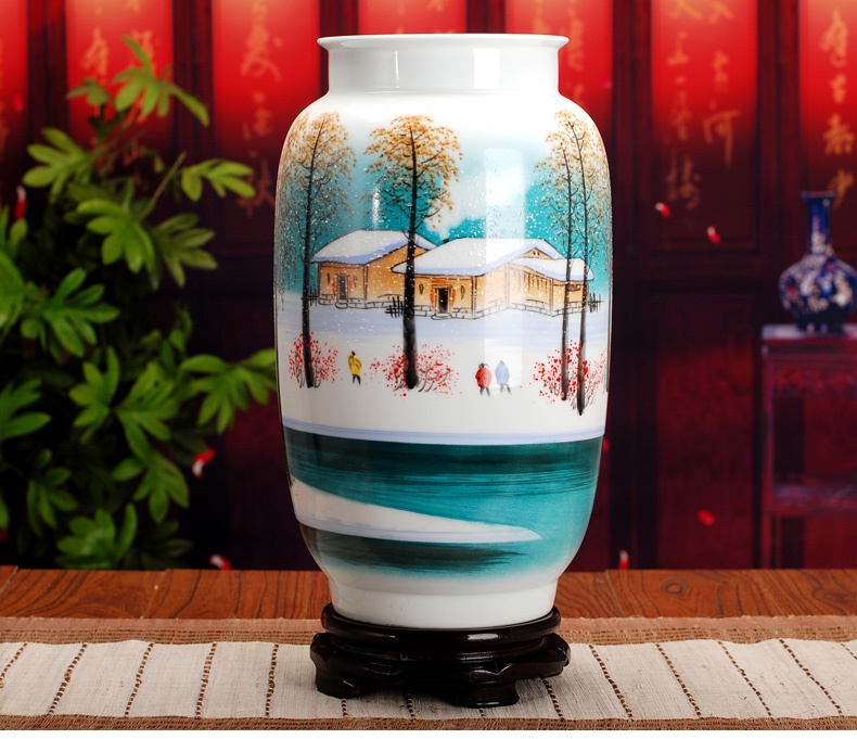景德镇陶瓷花瓶（冬情）
