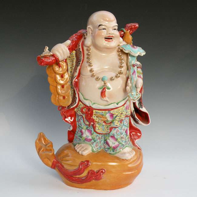 陶瓷雕塑哈哈罗汉