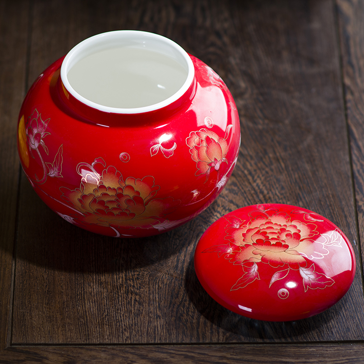 景德镇陶瓷高档茶叶罐-盖子