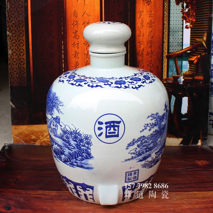 青花陶瓷酒坛系列-小口100斤