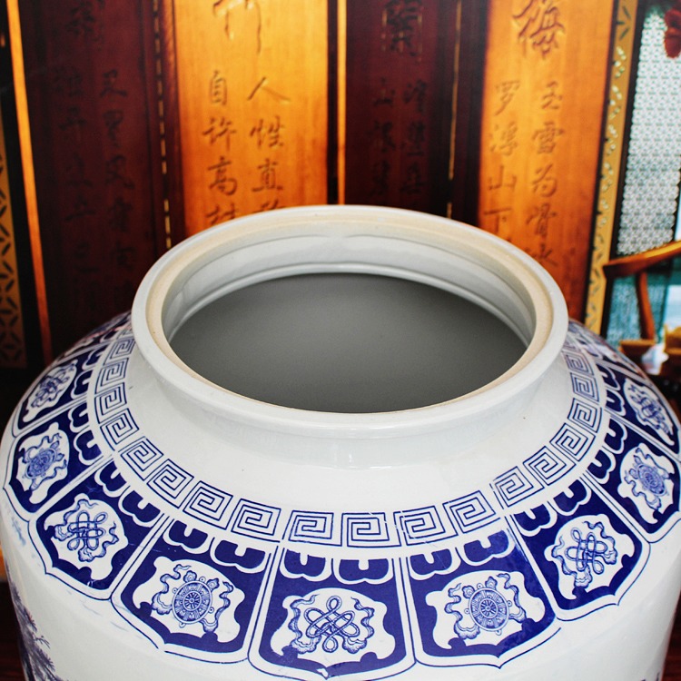 200斤青花陶瓷酒坛