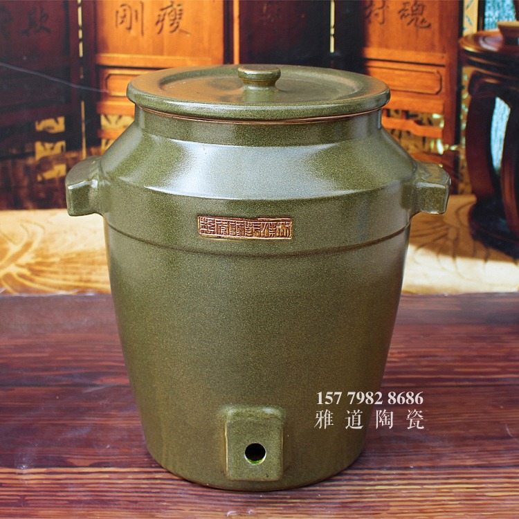 茶叶末直筒30斤50斤陶瓷酒坛