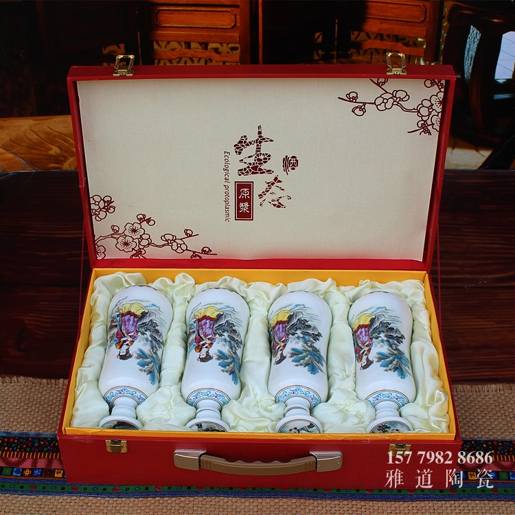 景德镇1斤酒坛望子成龙套装