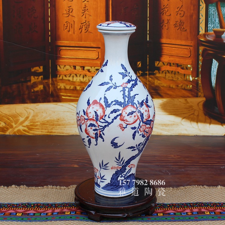 5斤酒坛子批发福寿双全