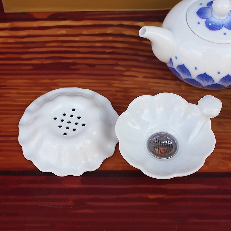 景德镇青花瓷茶具套装莲花功夫茶具