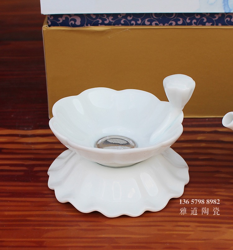 景德镇青花瓷茶具套装莲花功夫茶具