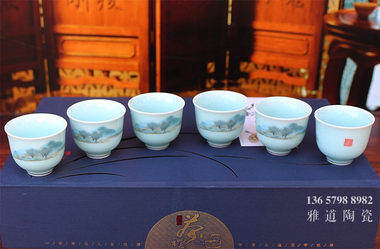10头景德镇家用陶瓷盖碗功夫茶具-杯子