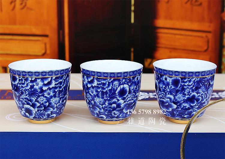 景德镇家用提梁壶实用青花瓷茶具套装-杯子