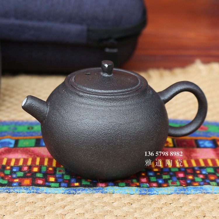 4头便携户外陶瓷旅行茶具套装-茶壶