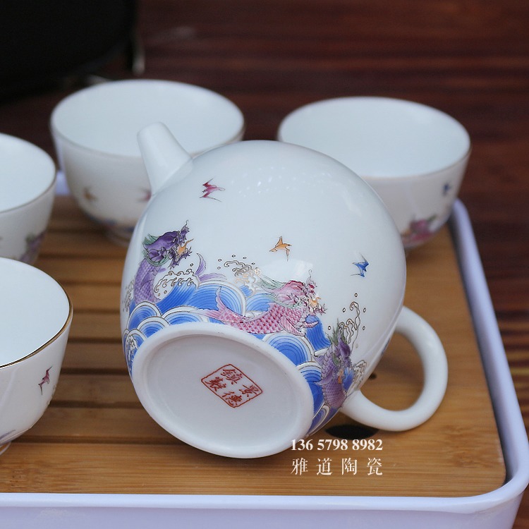 景德镇带茶盘简约旅行茶具套装便携包-茶壶
