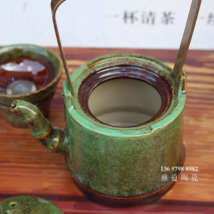 景德镇瓷器窑变功夫茶具套装批发-茶壶内部