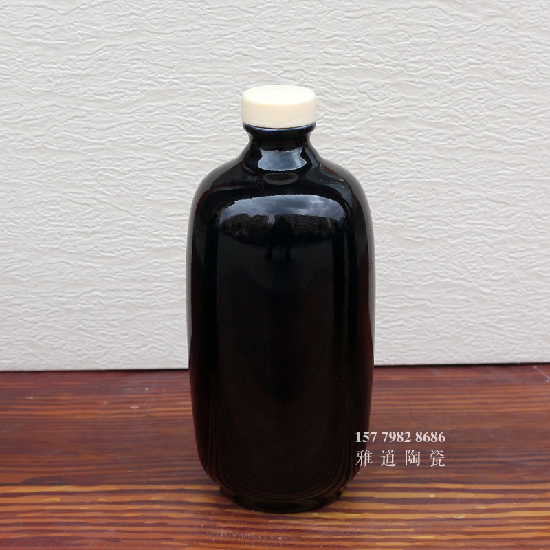 黑色珍藏原浆1斤陶瓷酒瓶礼盒装