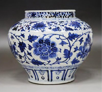 元青花缠枝牡丹纹瓷罐赏鉴