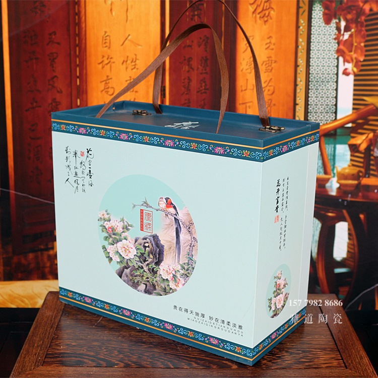 牡丹花开富贵2斤酒坛礼盒