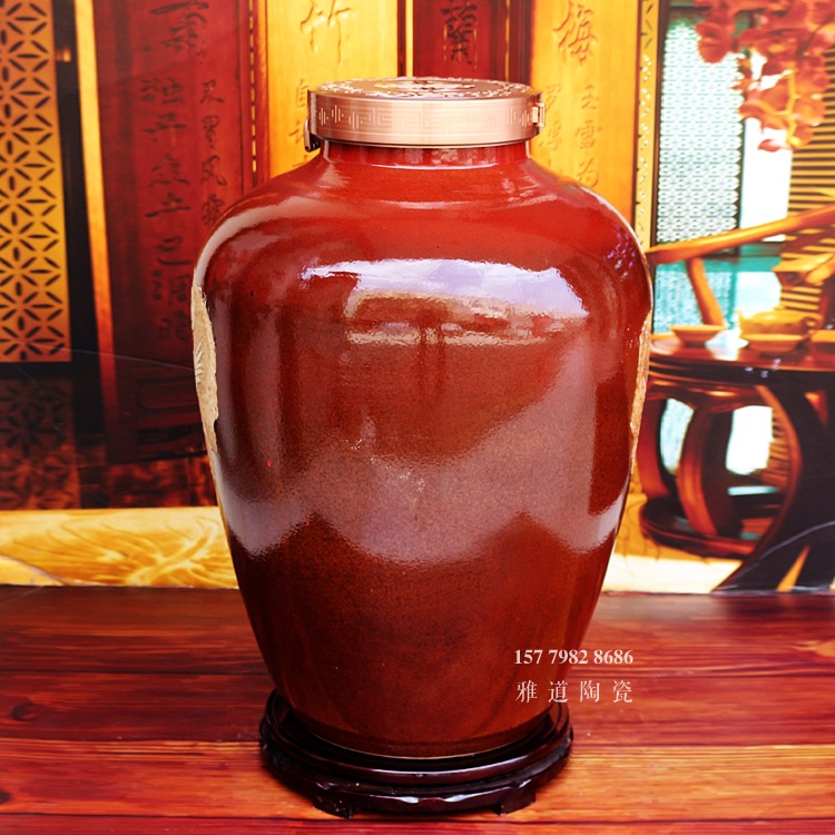 景德镇高档密封雕刻100斤酒坛子