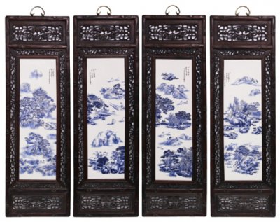 陶瓷青花艺术中的山水画- 宝蕴陶瓷网