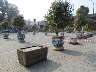 广场景观大花盆-陶瓷大花盆厂家定制批发