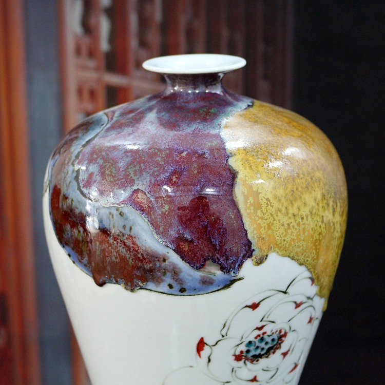 景德镇陶瓷新中式创意花瓶-特写一