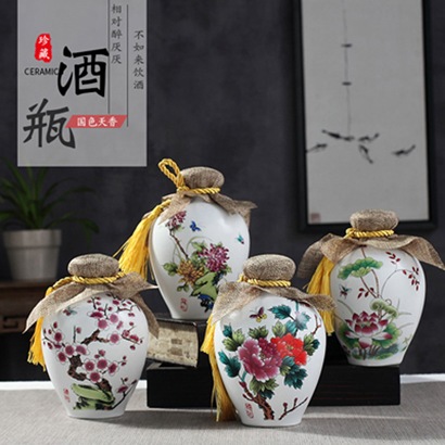 1到10斤花鸟文化陶瓷酒坛系列