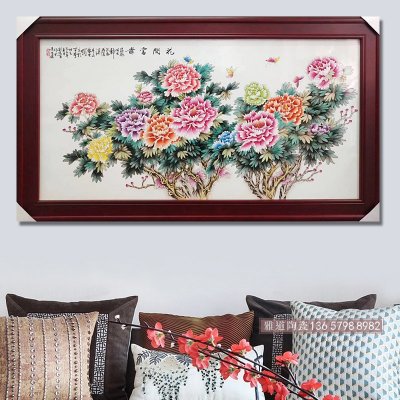 景德镇名家手绘牡丹瓷板画