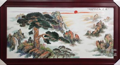 景德镇手绘酒店大厅装饰瓷板画推荐