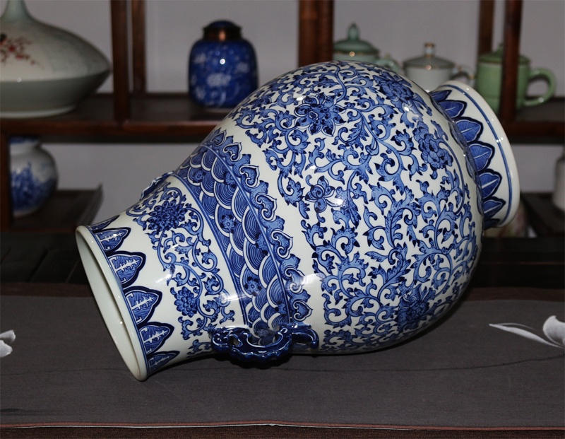 景德镇手绘青花中式仿古陶瓷花瓶(图6)