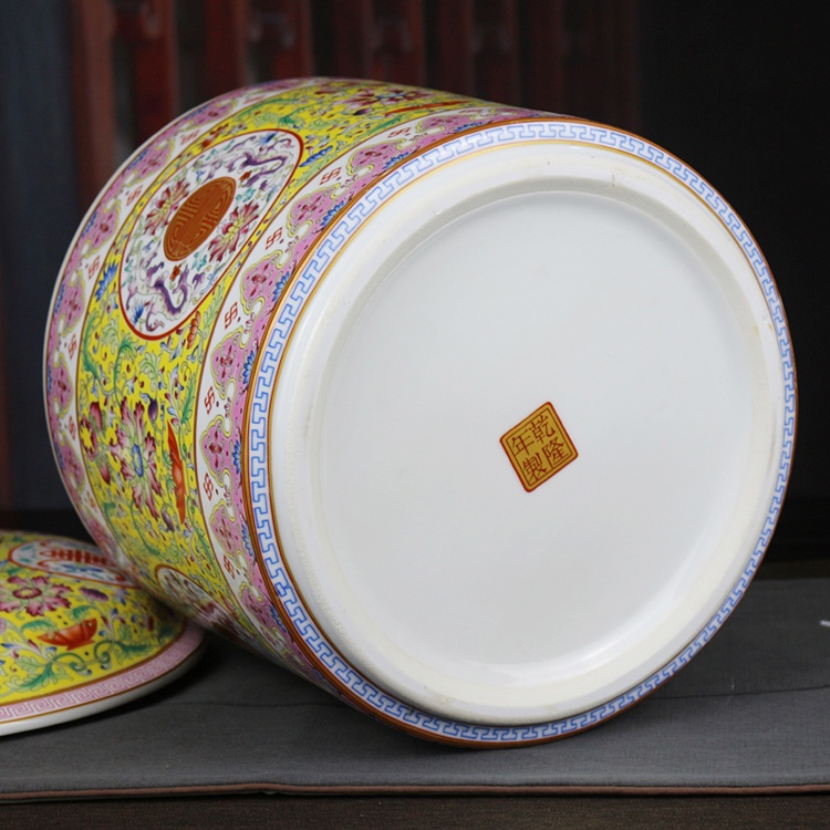 景德镇十斤装珐琅彩陶瓷米缸(图10)
