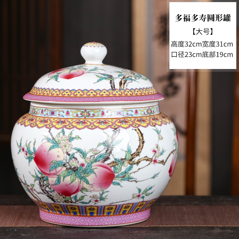 景德镇16斤装精品陶瓷米缸批发(图4)