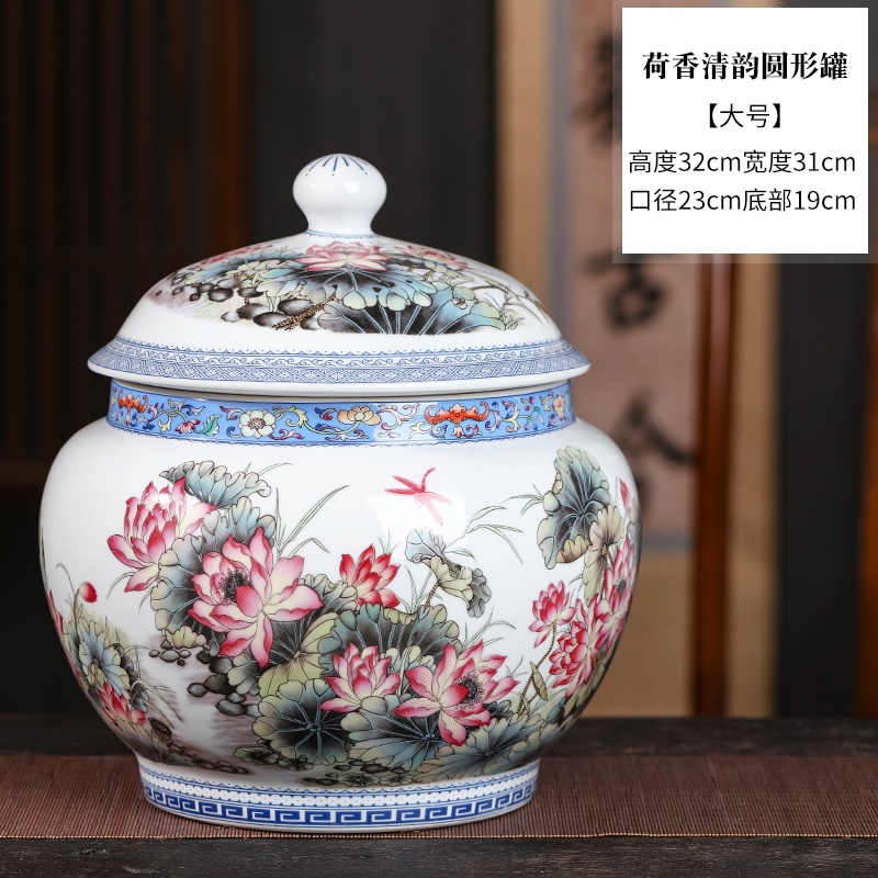 景德镇16斤装精品陶瓷米缸批发(图6)
